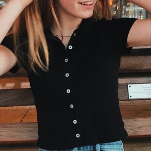 Brandy Melville trendy button-up t-shirt⚡️⚡️